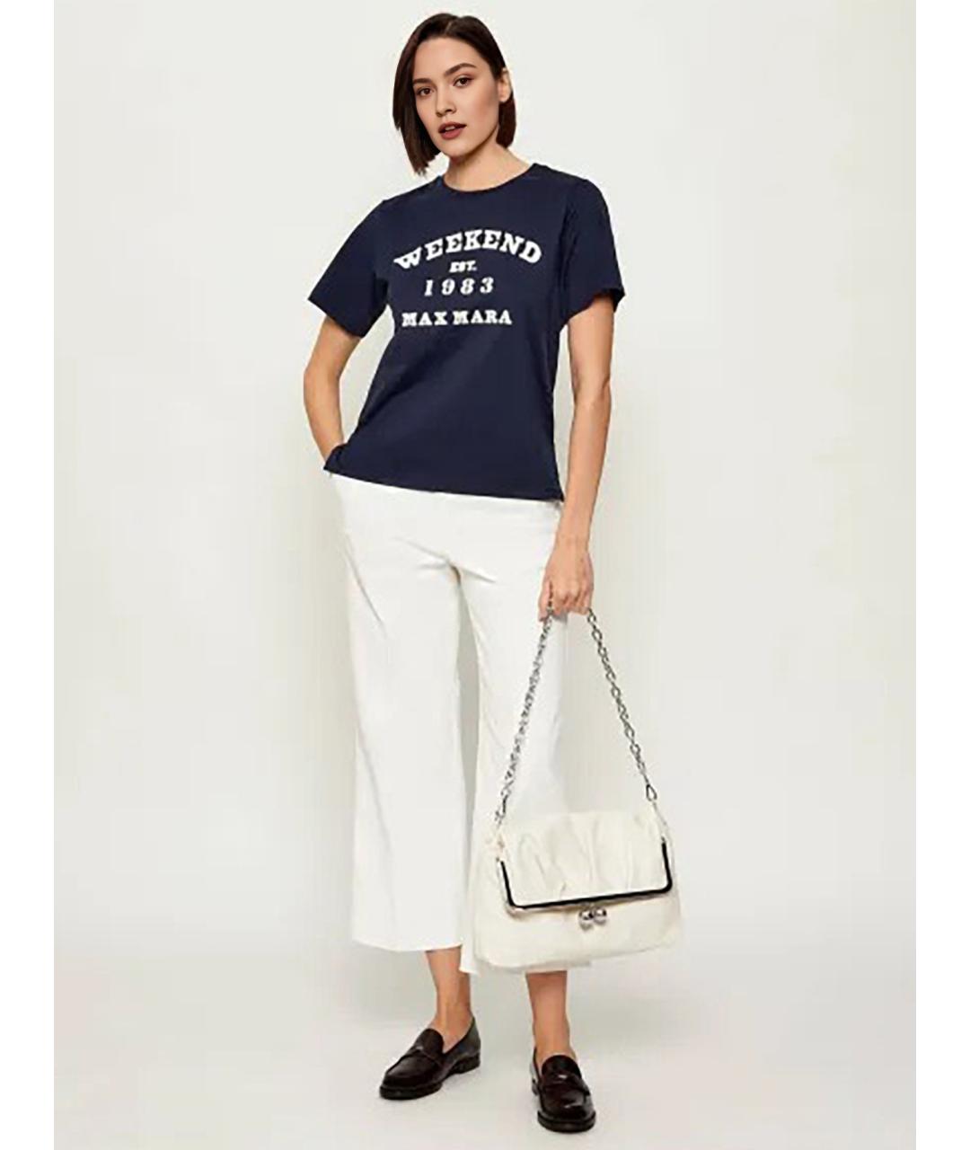 WEEKEND MAX MARA Фиолетовая кожаная сумка через плечо, фото 3