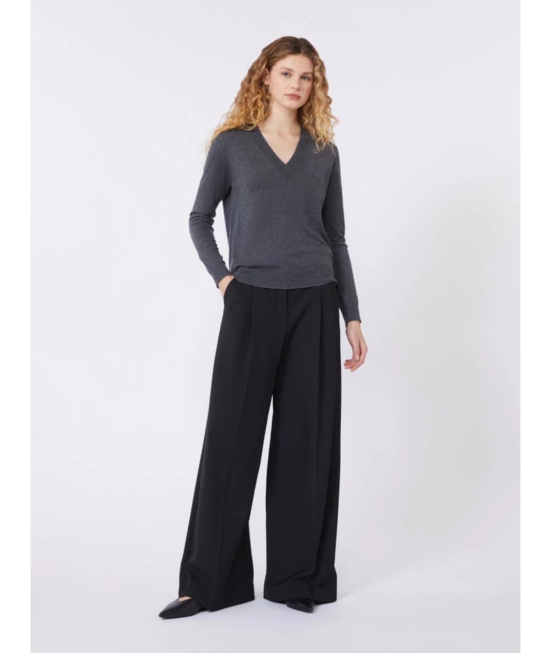 WEEKEND MAX MARA Серый шерстяной джемпер / свитер, фото 2