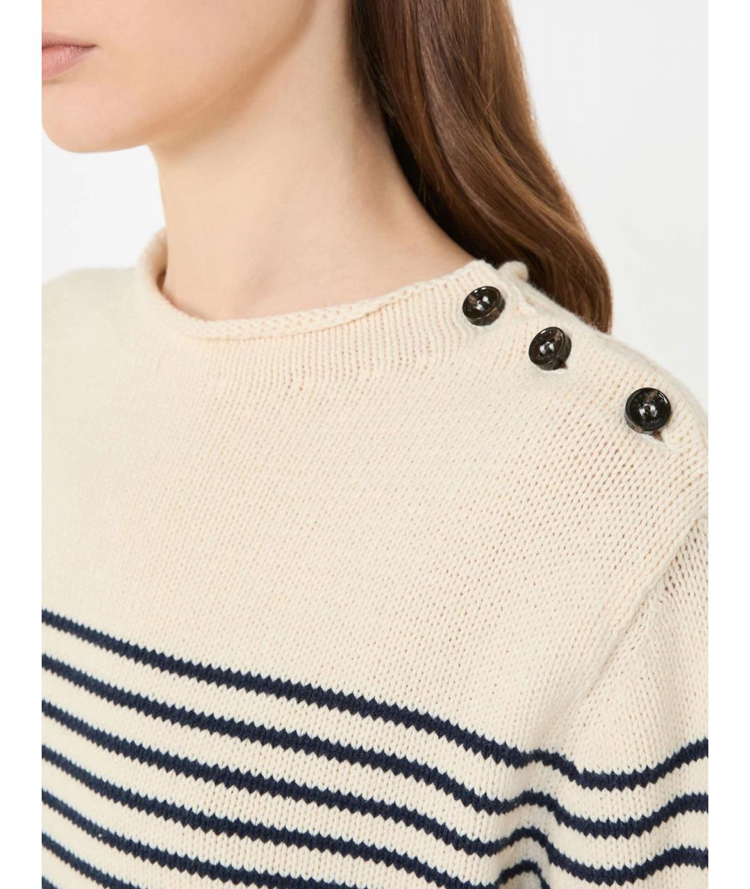 WEEKEND MAX MARA Белый хлопковый джемпер / свитер, фото 5