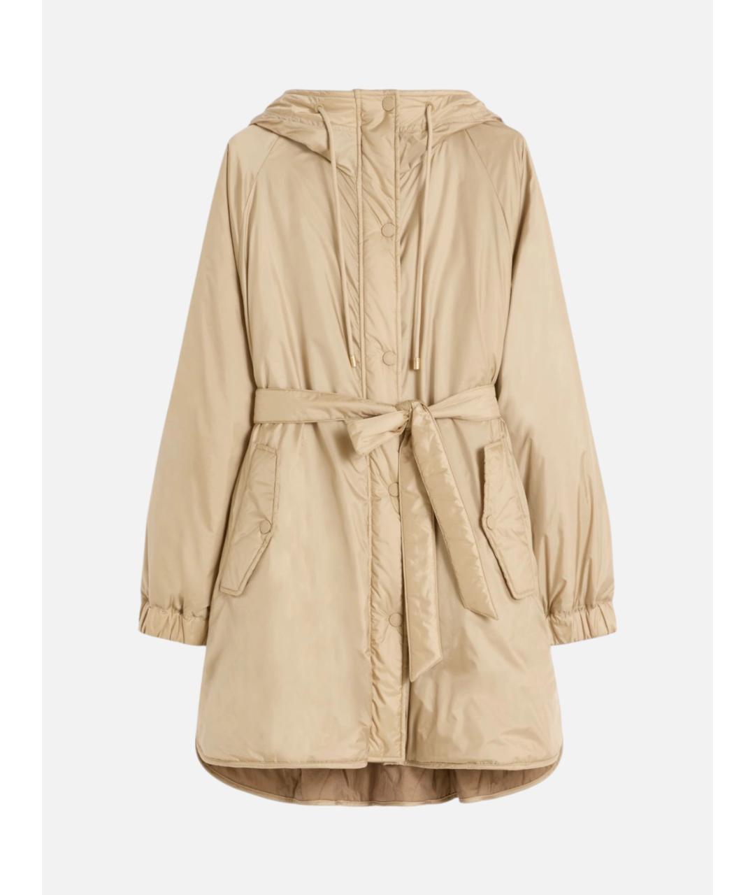 WEEKEND MAX MARA Бежевый полиэстеровый пуховик, фото 6