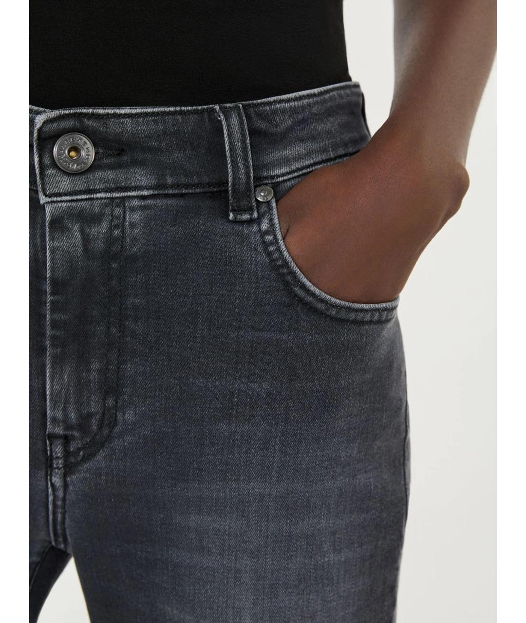 WEEKEND MAX MARA Серые хлопковые джинсы слим, фото 5