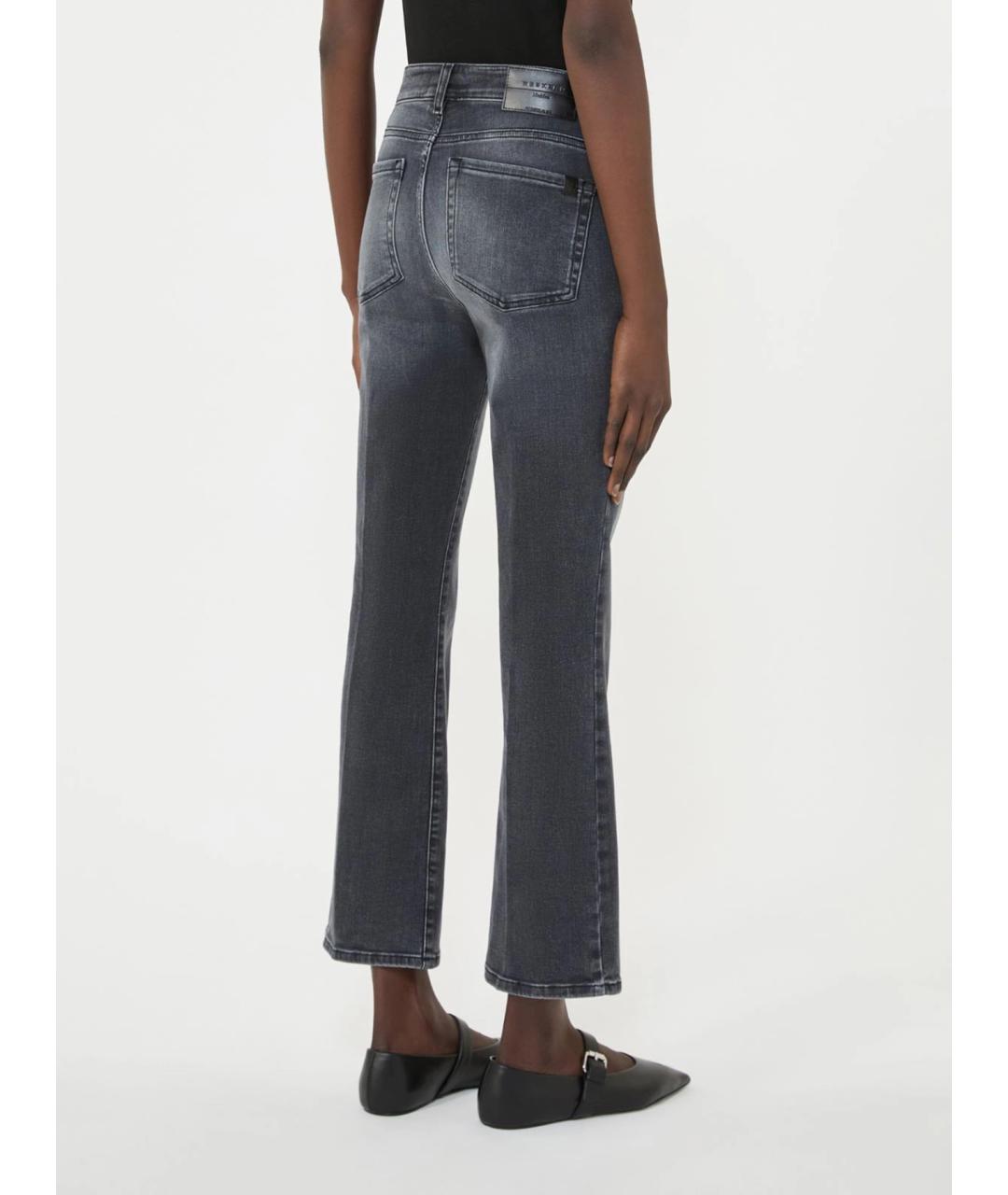 WEEKEND MAX MARA Серые хлопковые джинсы слим, фото 4