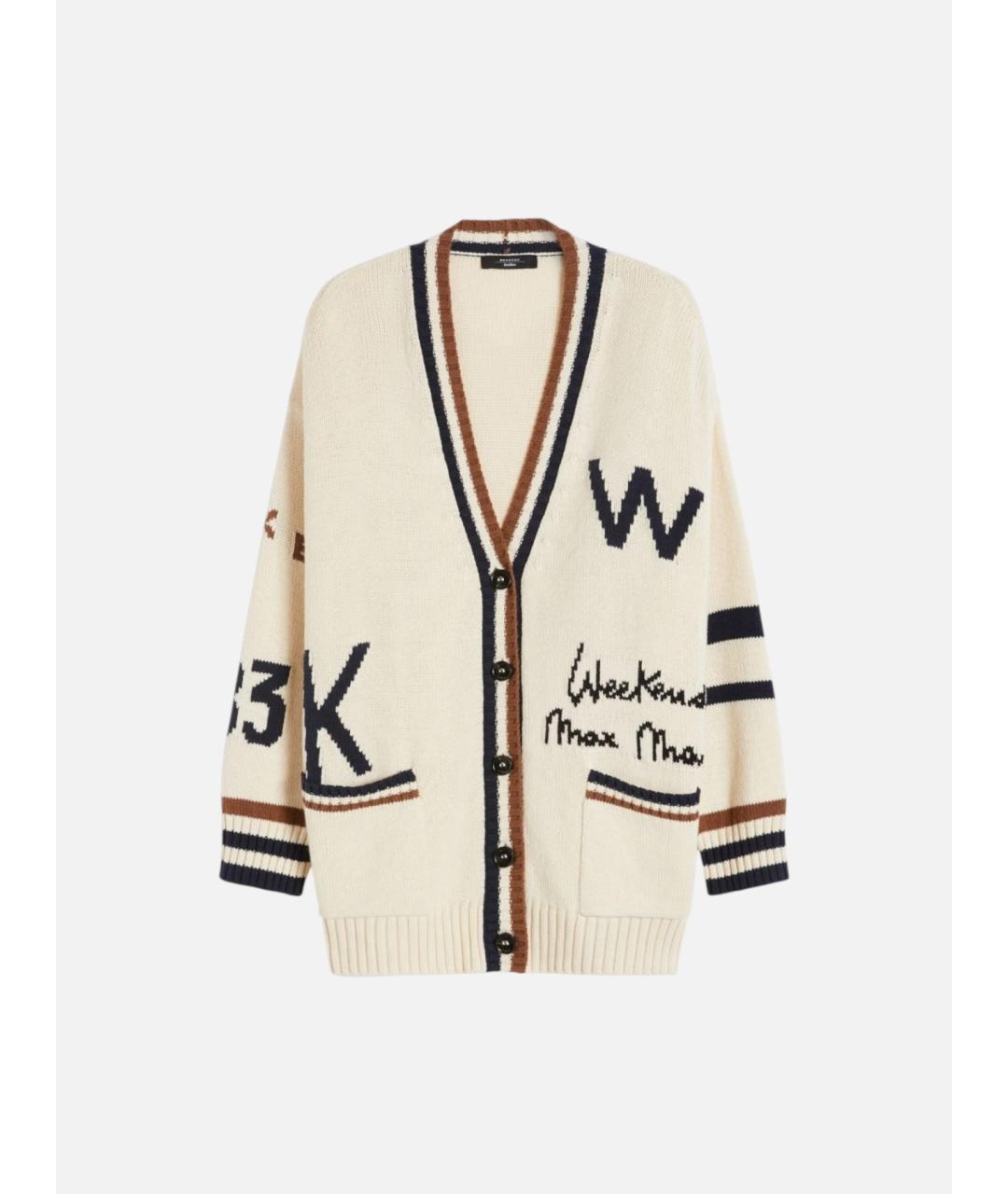WEEKEND MAX MARA Бежевый хлопковый кардиган, фото 6