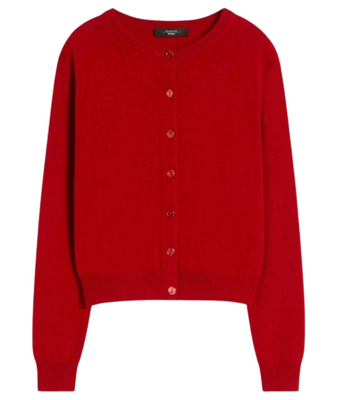 WEEKEND MAX MARA Красный шерстяной кардиган, фото 1