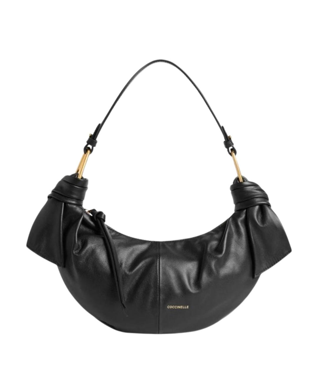 COCCINELLE Черная кожаная сумка через плечо, фото 1