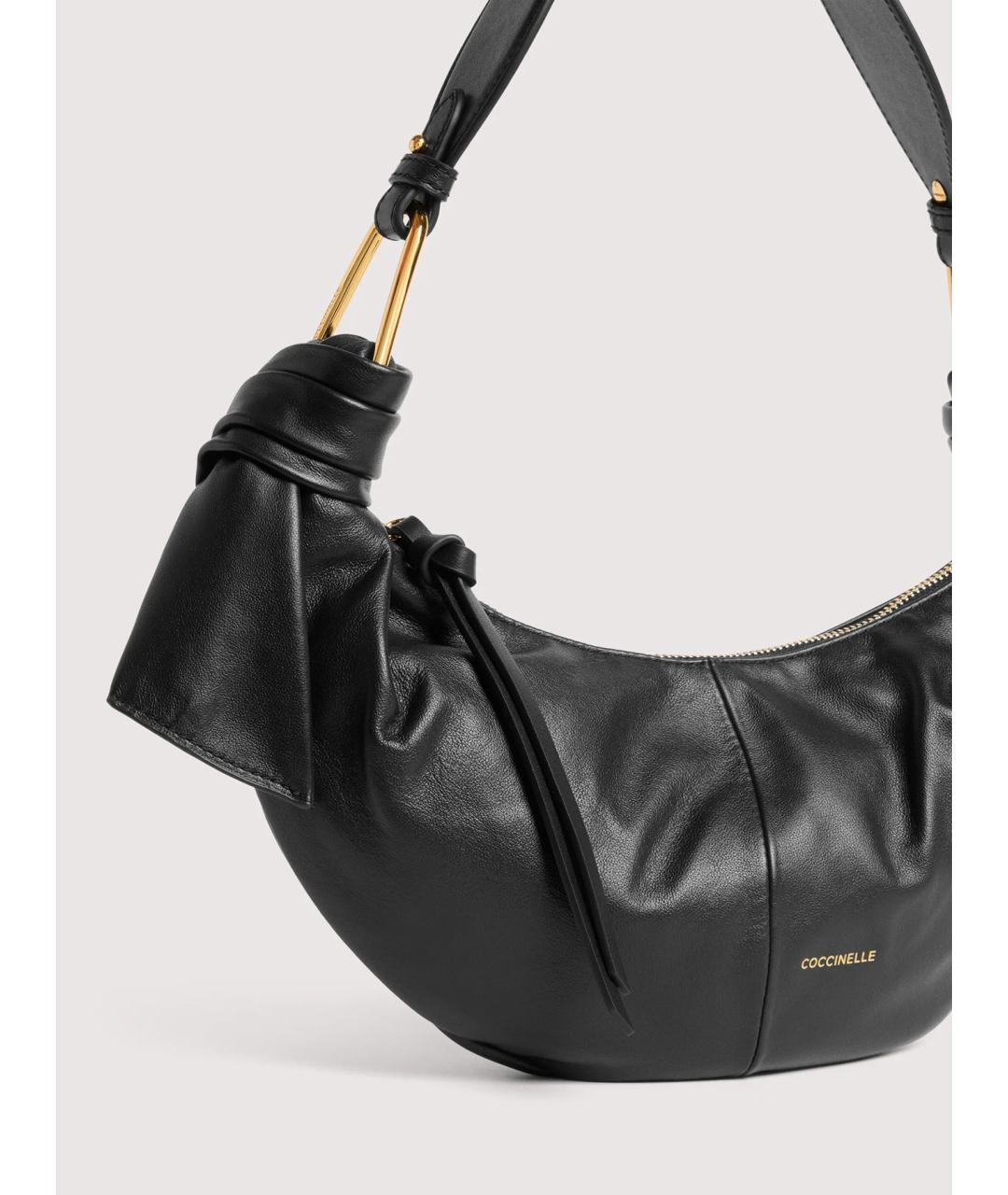 COCCINELLE Черная кожаная сумка через плечо, фото 4