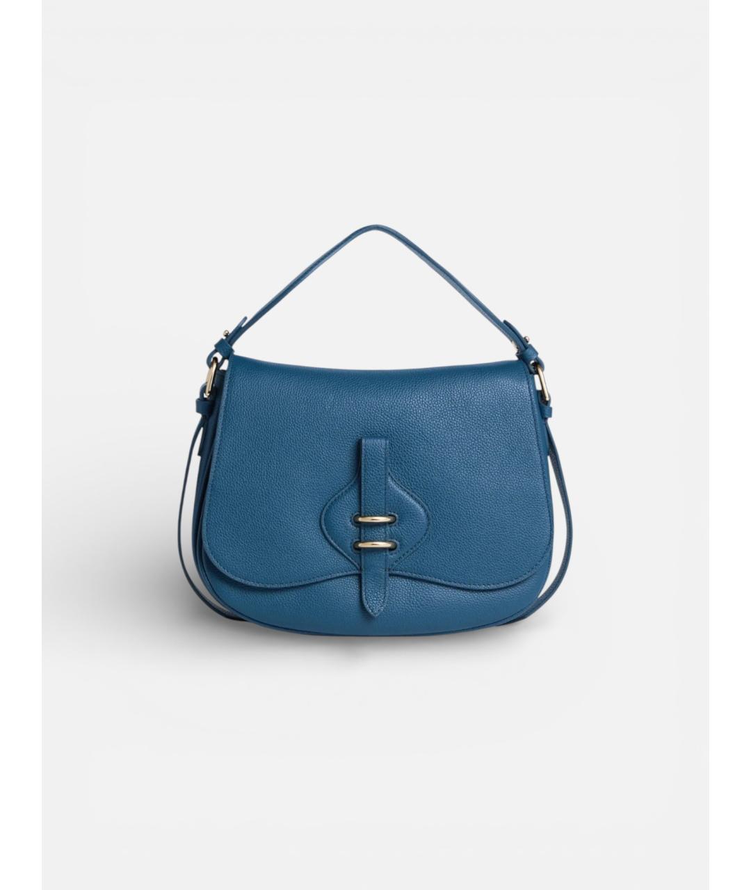 COCCINELLE Синяя кожаная сумка через плечо, фото 5