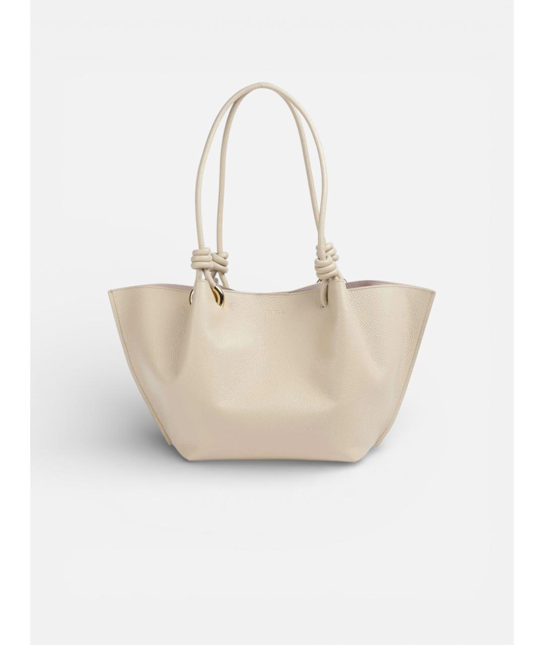 COCCINELLE Бежевая кожаная сумка тоут, фото 5