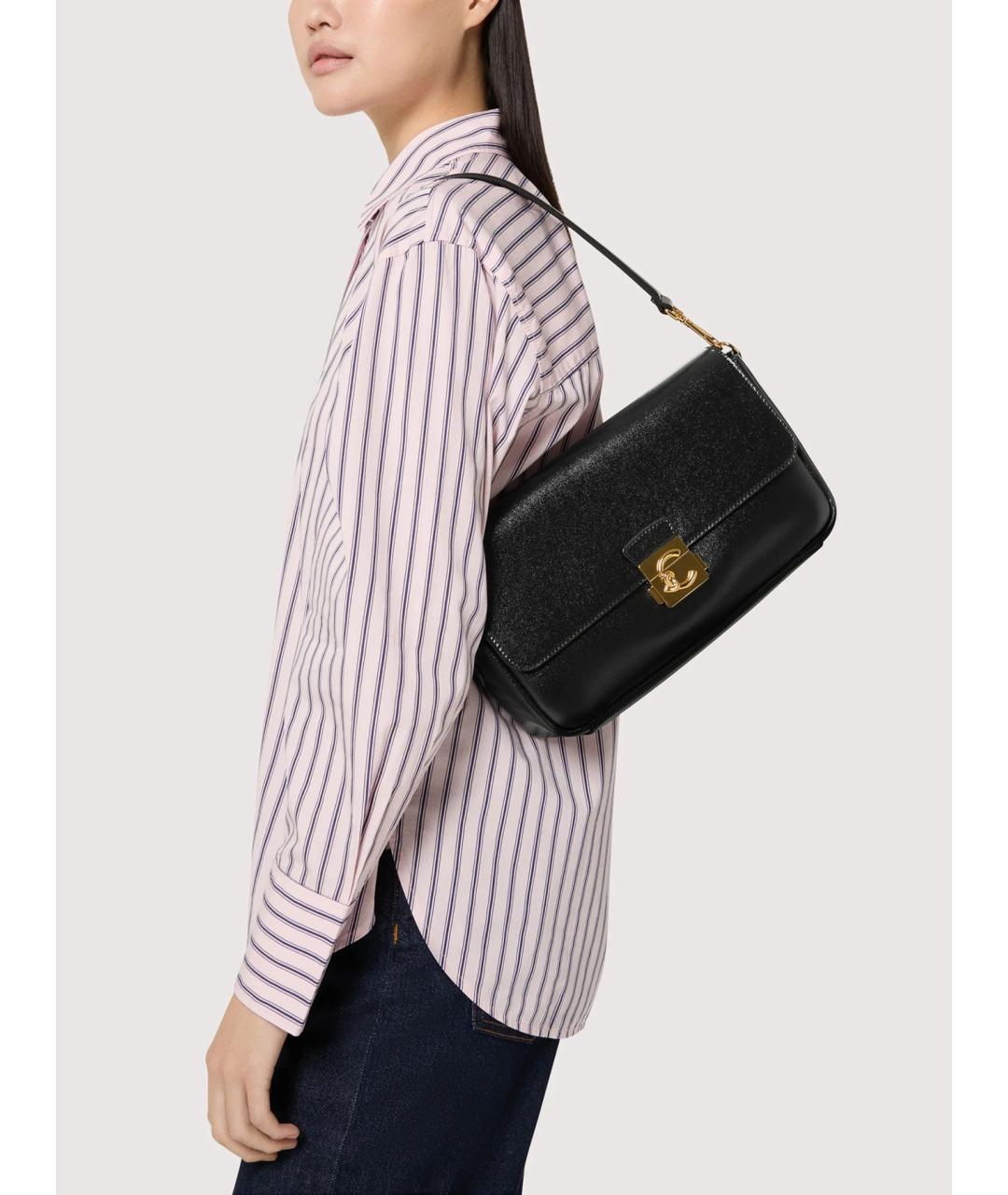 COCCINELLE Черная кожаная сумка через плечо, фото 3