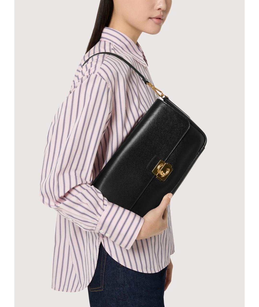 COCCINELLE Черная кожаная сумка через плечо, фото 2