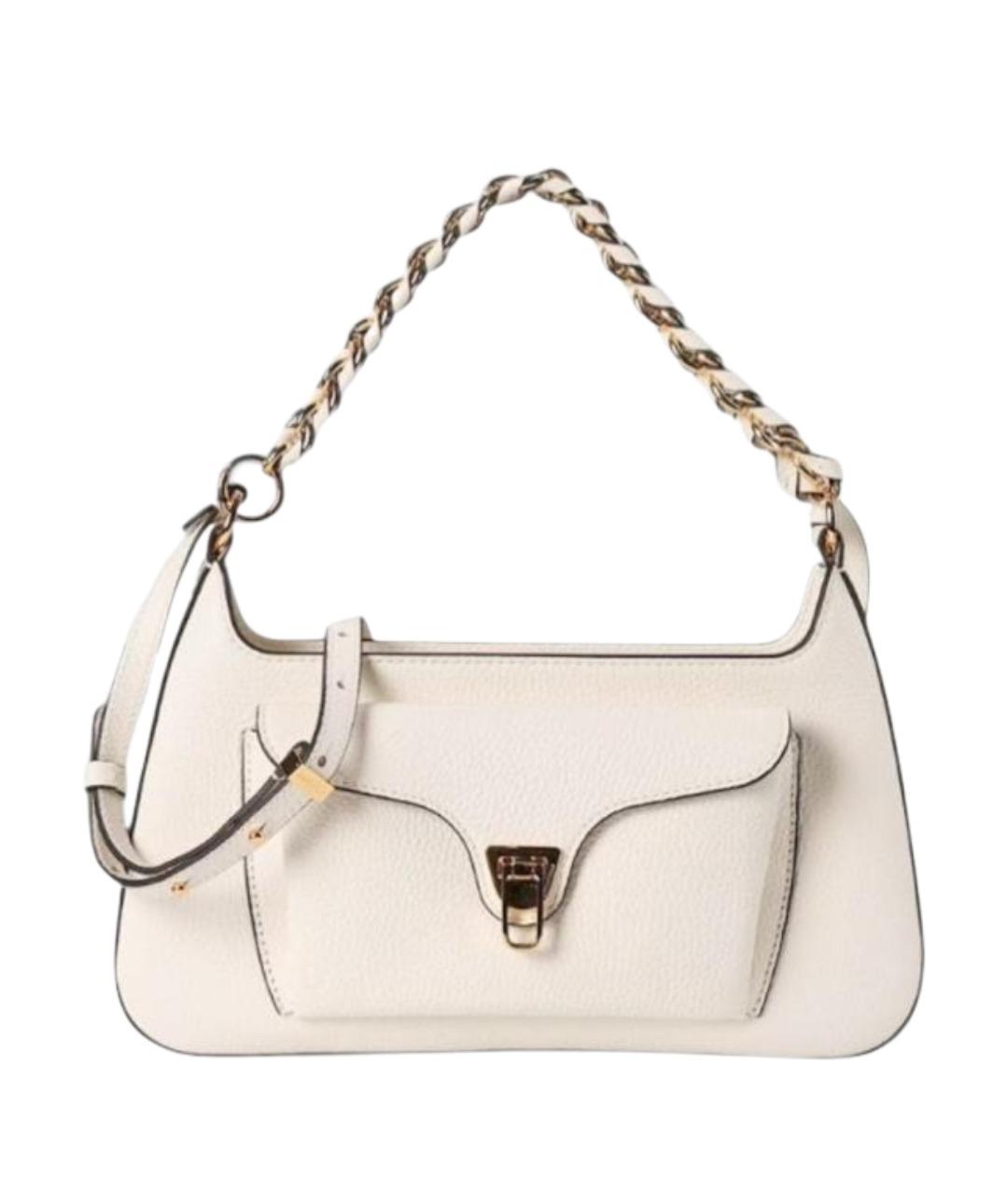 COCCINELLE Белая кожаная сумка через плечо, фото 1