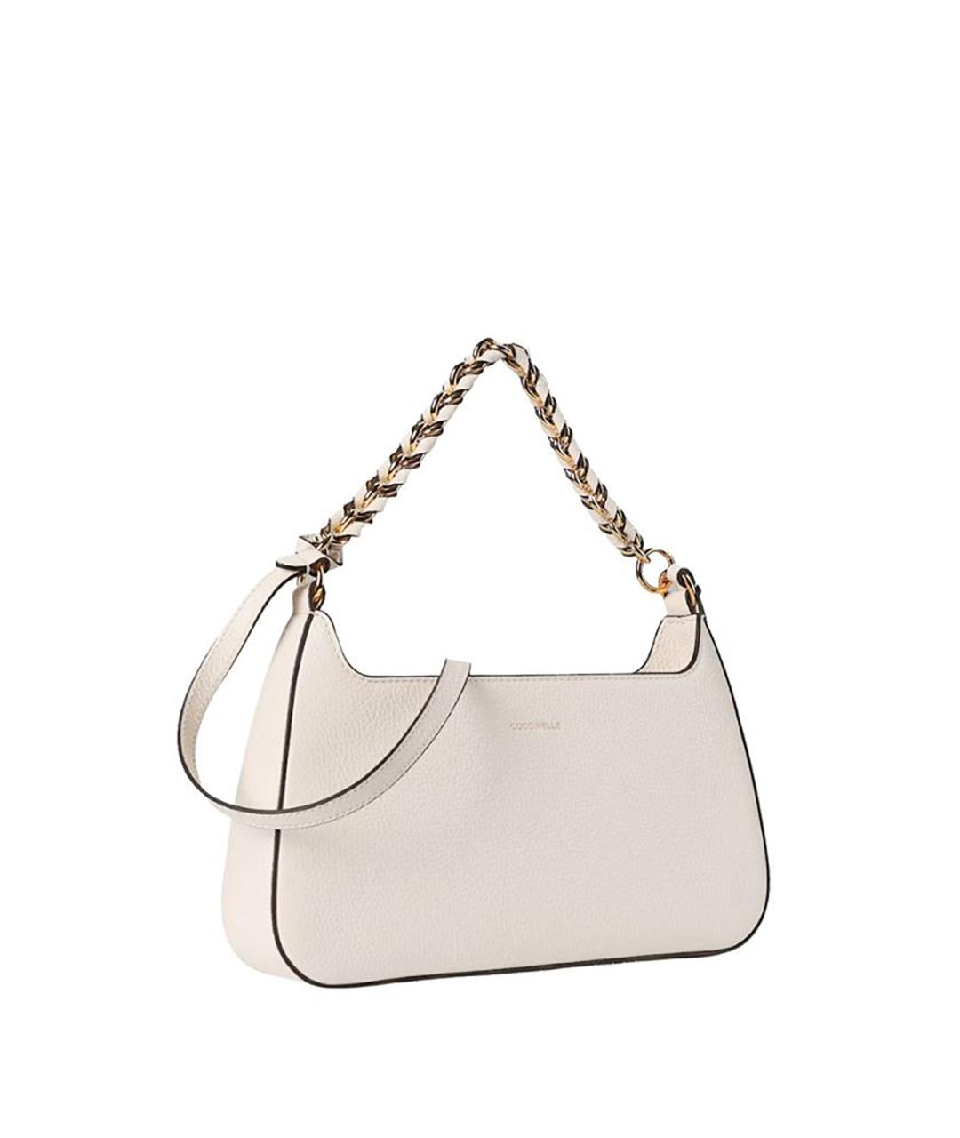 COCCINELLE Белая кожаная сумка через плечо, фото 2