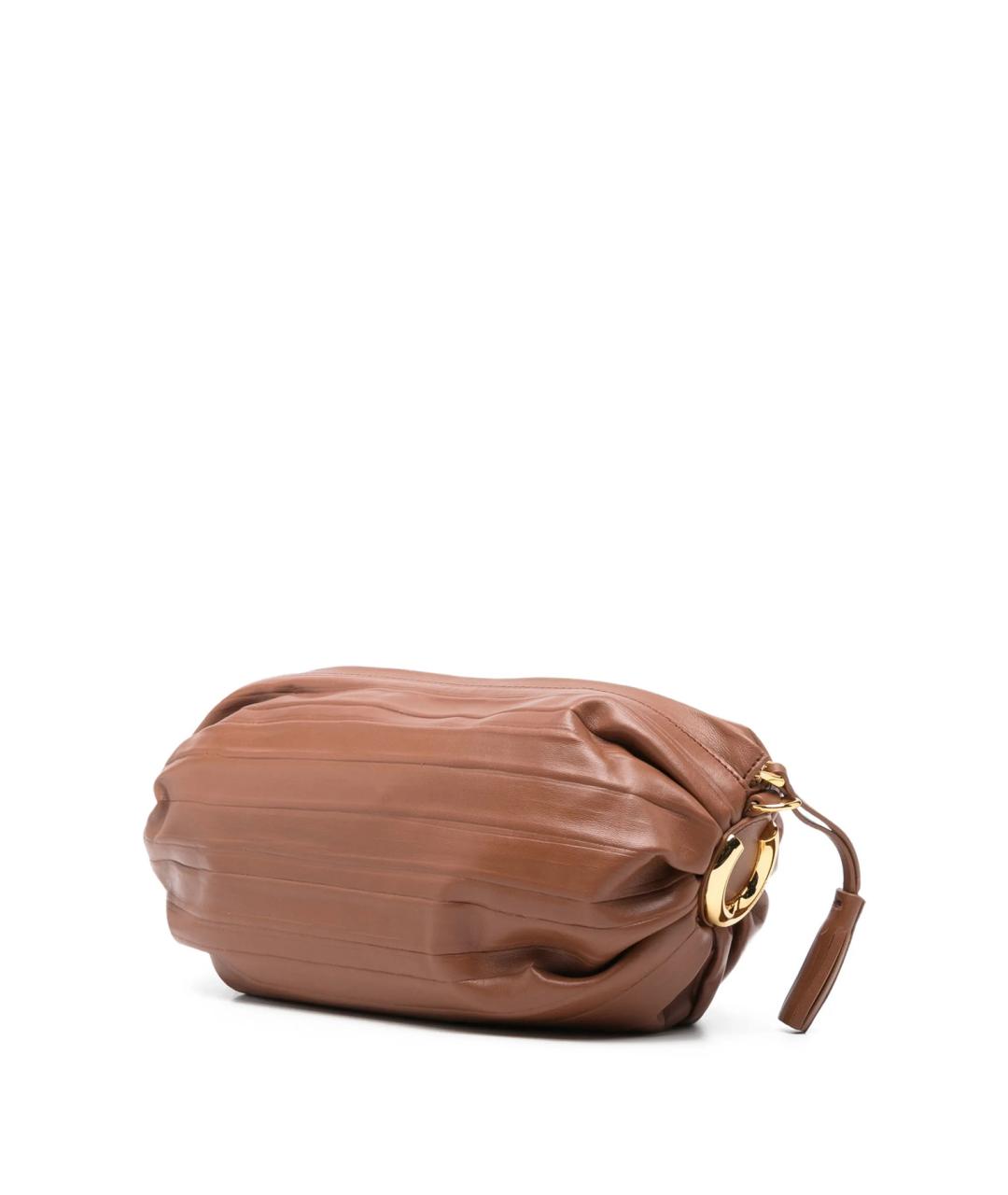 COCCINELLE Коричневая кожаная сумка через плечо, фото 3