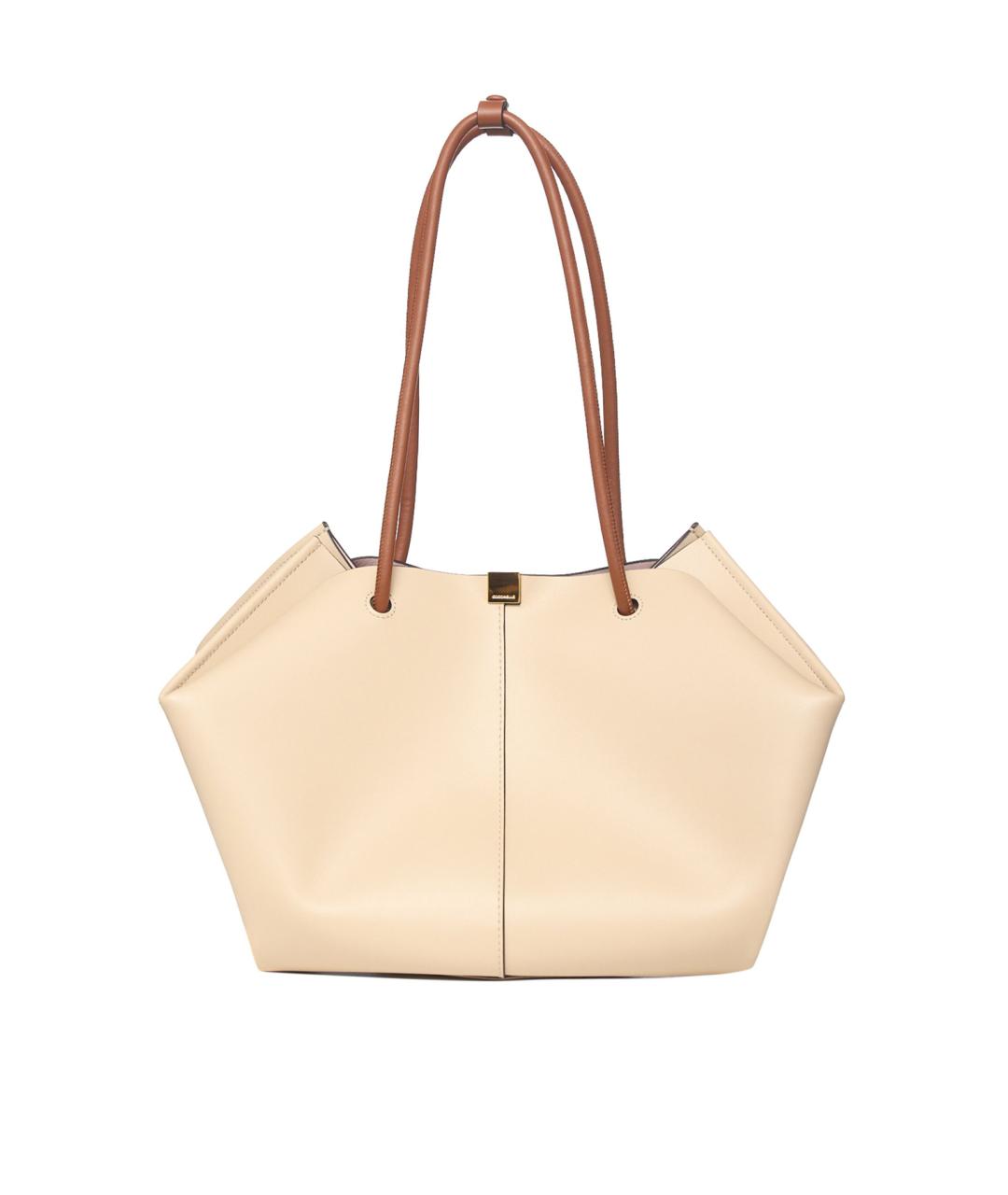 COCCINELLE Бежевая кожаная сумка через плечо, фото 2