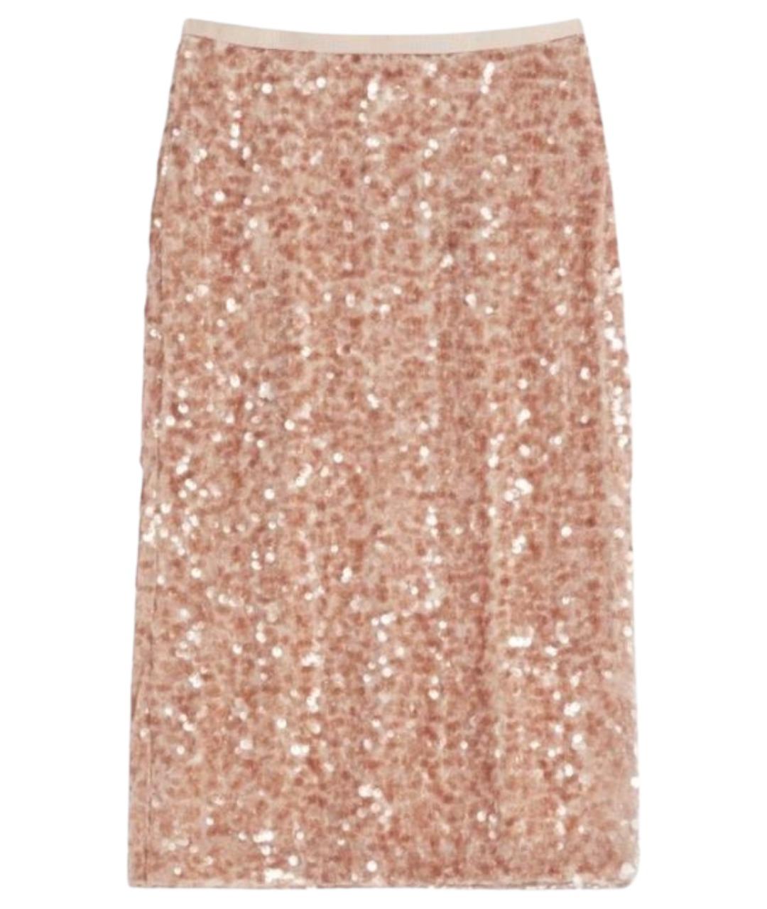 WEEKEND MAX MARA Розовая полиэстеровая юбка миди, фото 1