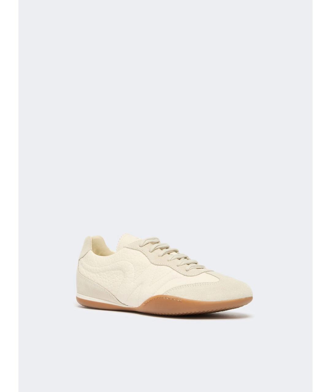 WEEKEND MAX MARA Белые кожаные кроссовки, фото 2