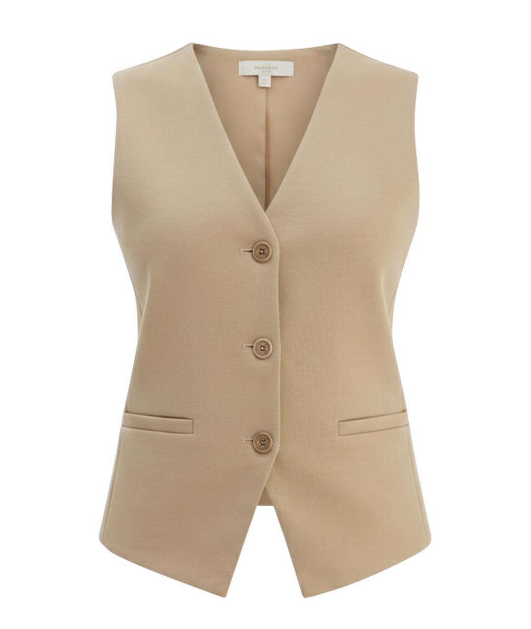 WEEKEND MAX MARA Бежевая хлопковая жилетка, фото 1