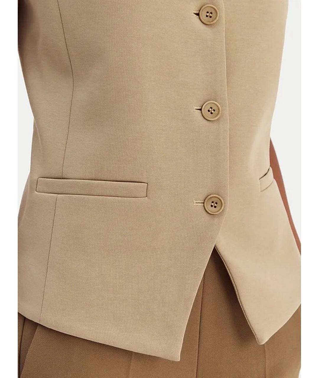 WEEKEND MAX MARA Бежевая хлопковая жилетка, фото 5