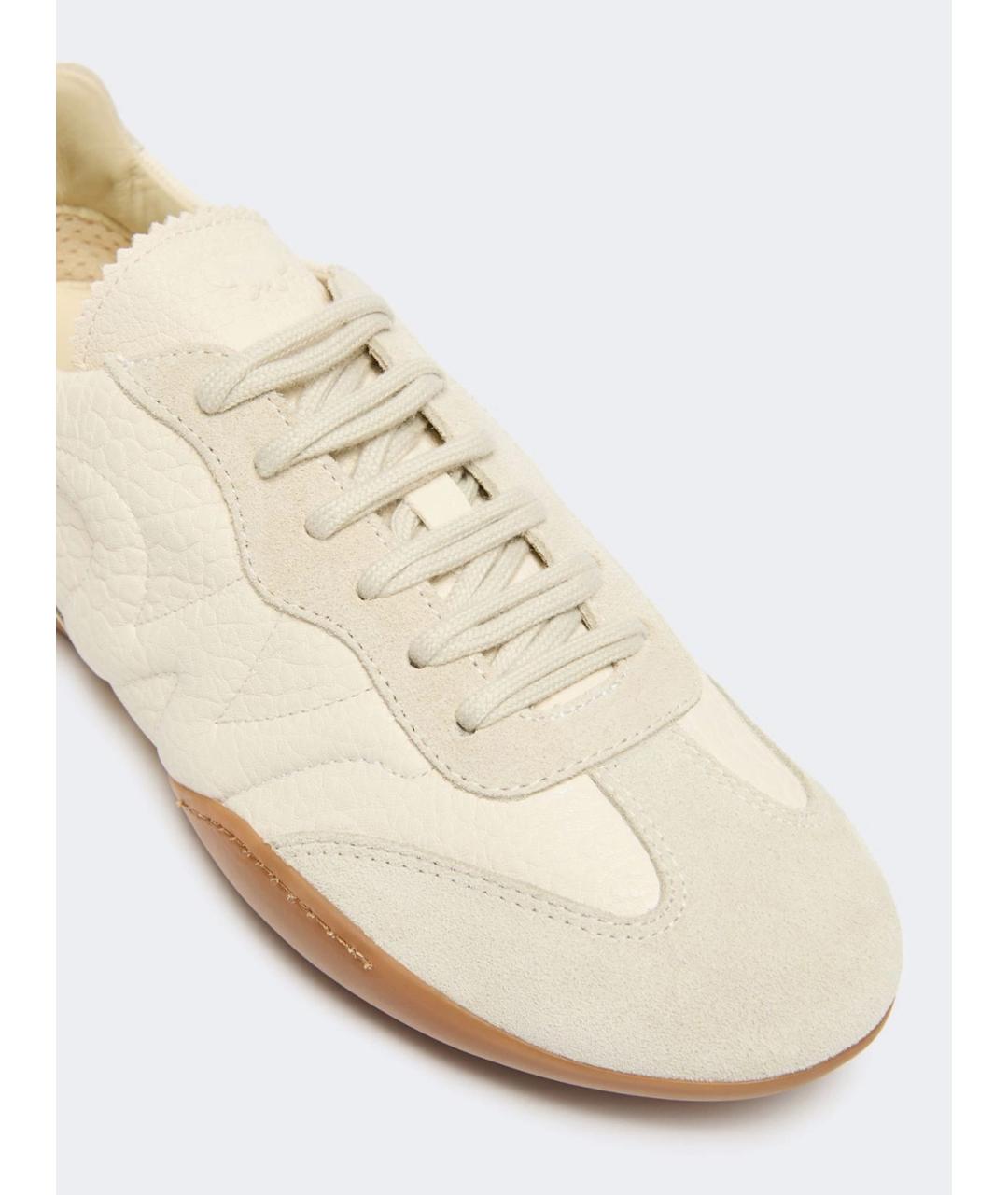 WEEKEND MAX MARA Бежевые замшевые кроссовки, фото 4