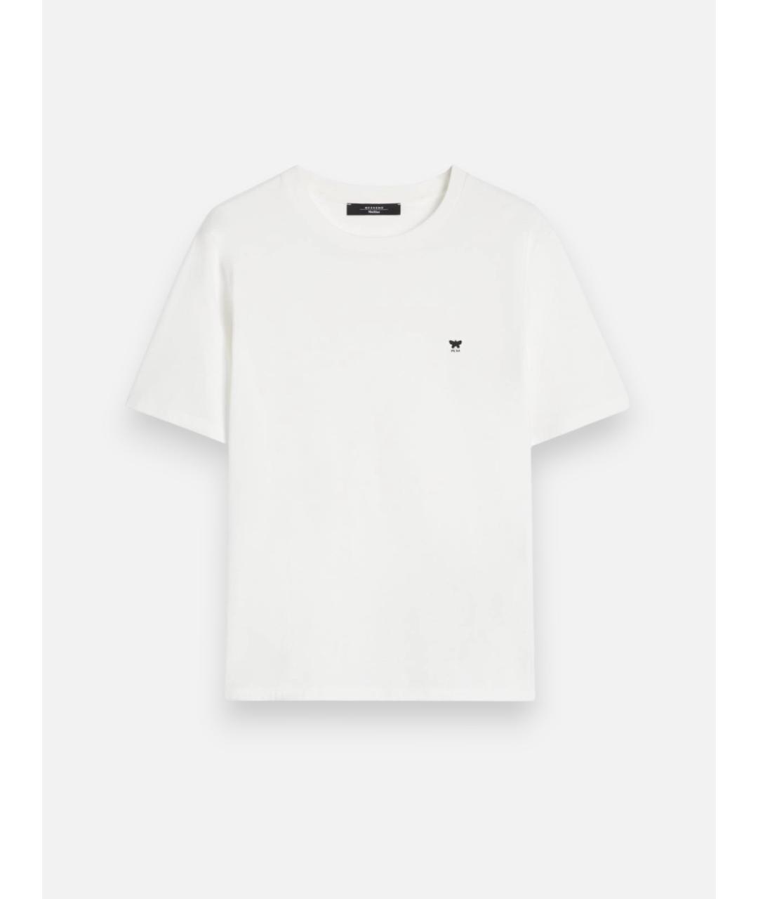 WEEKEND MAX MARA Белая хлопковая футболка, фото 6