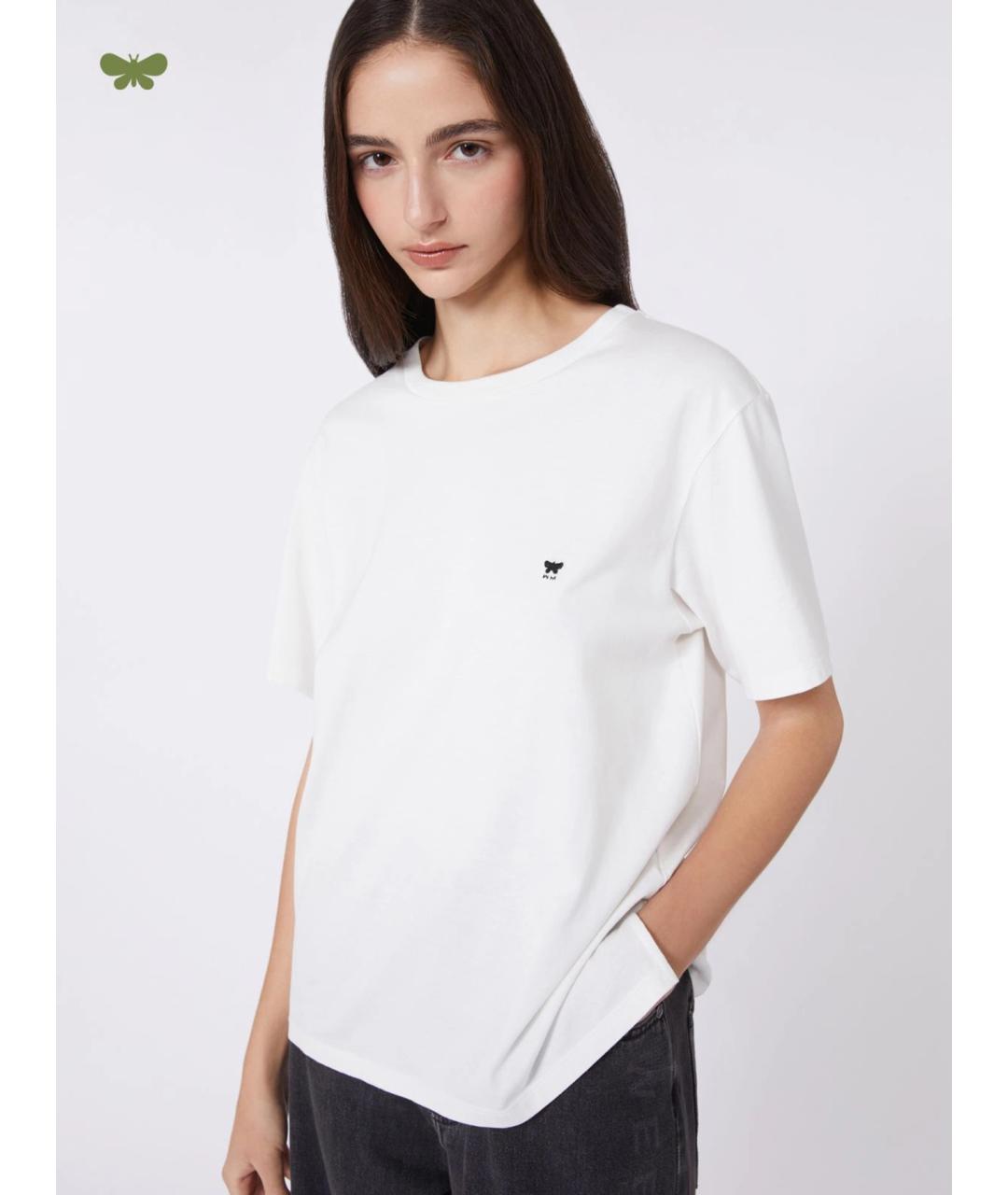 WEEKEND MAX MARA Белая хлопковая футболка, фото 5