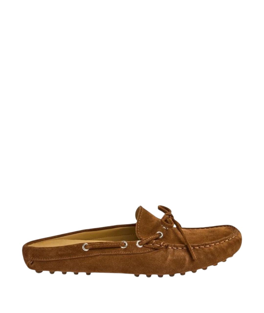 LIVIANA CONTI Коричневые замшевые лоферы, фото 1