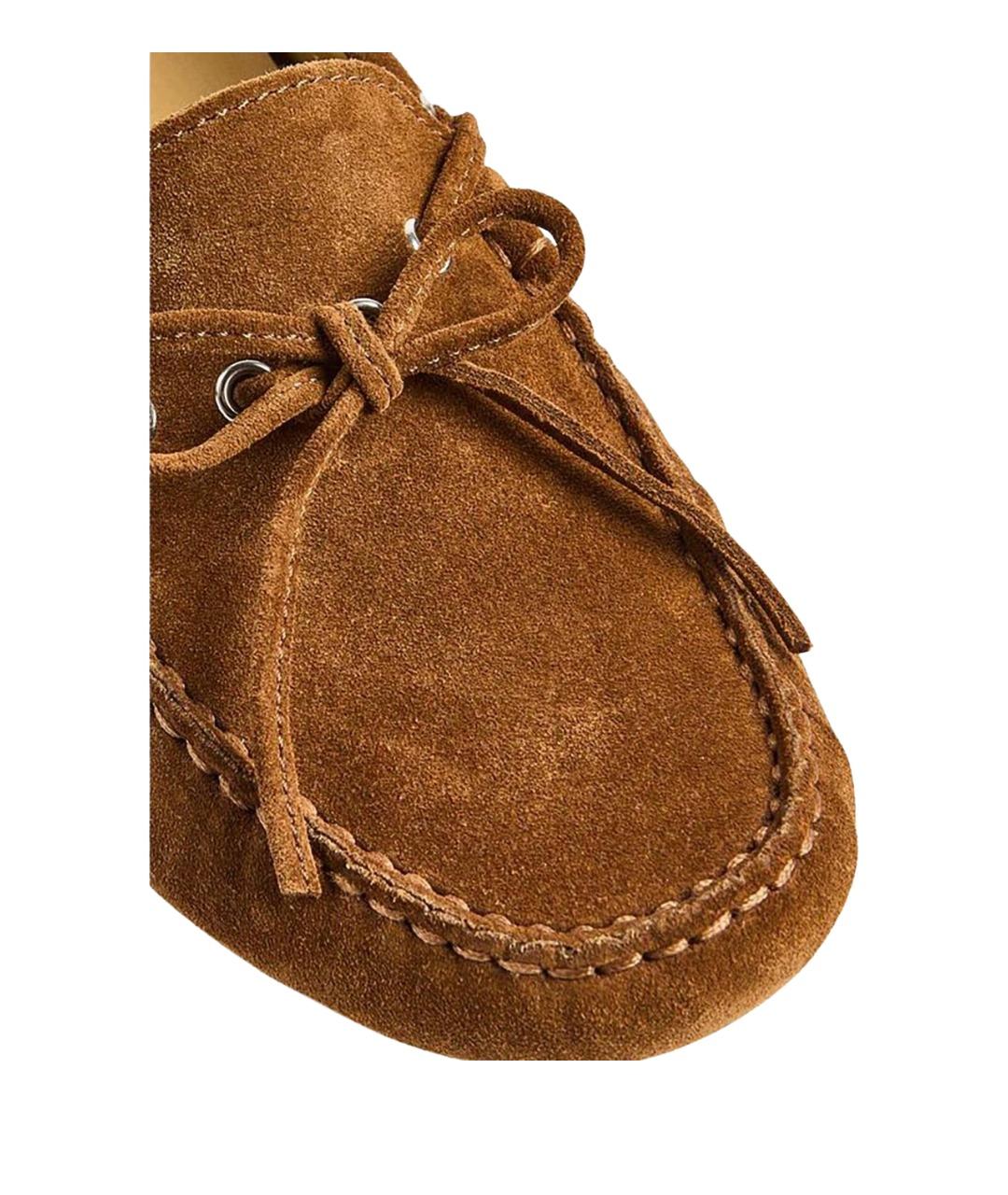 LIVIANA CONTI Коричневые замшевые лоферы, фото 4