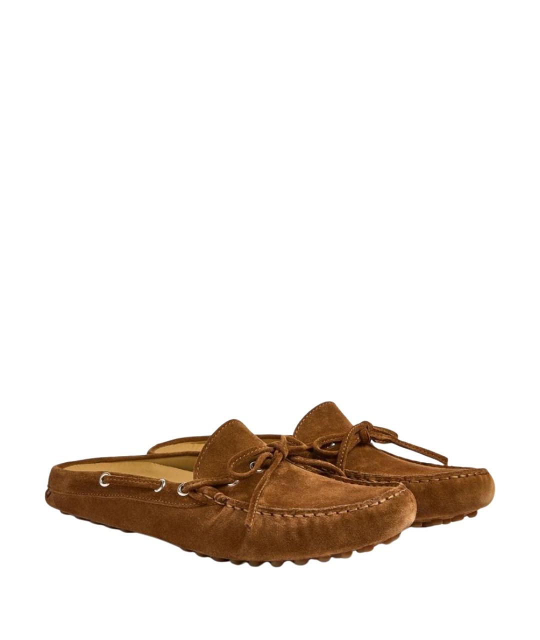 LIVIANA CONTI Коричневые замшевые лоферы, фото 2