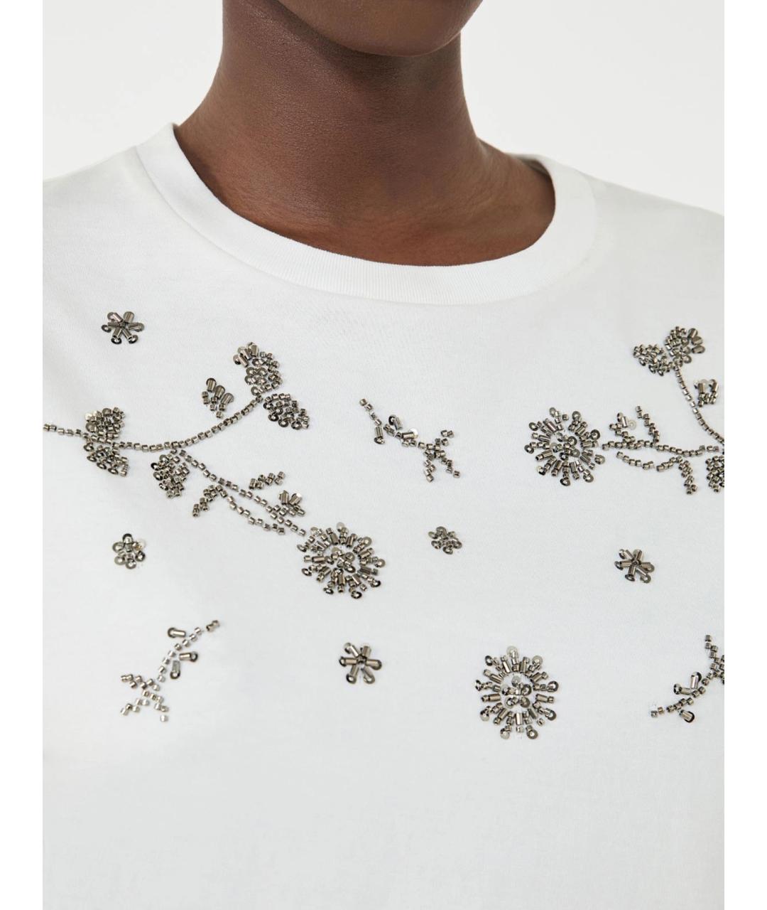 WEEKEND MAX MARA Белая хлопковая футболка, фото 5