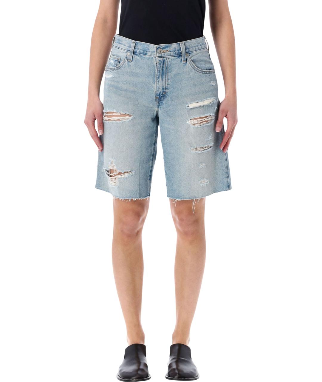 LEVI'S Голубые деним шорты, фото 1