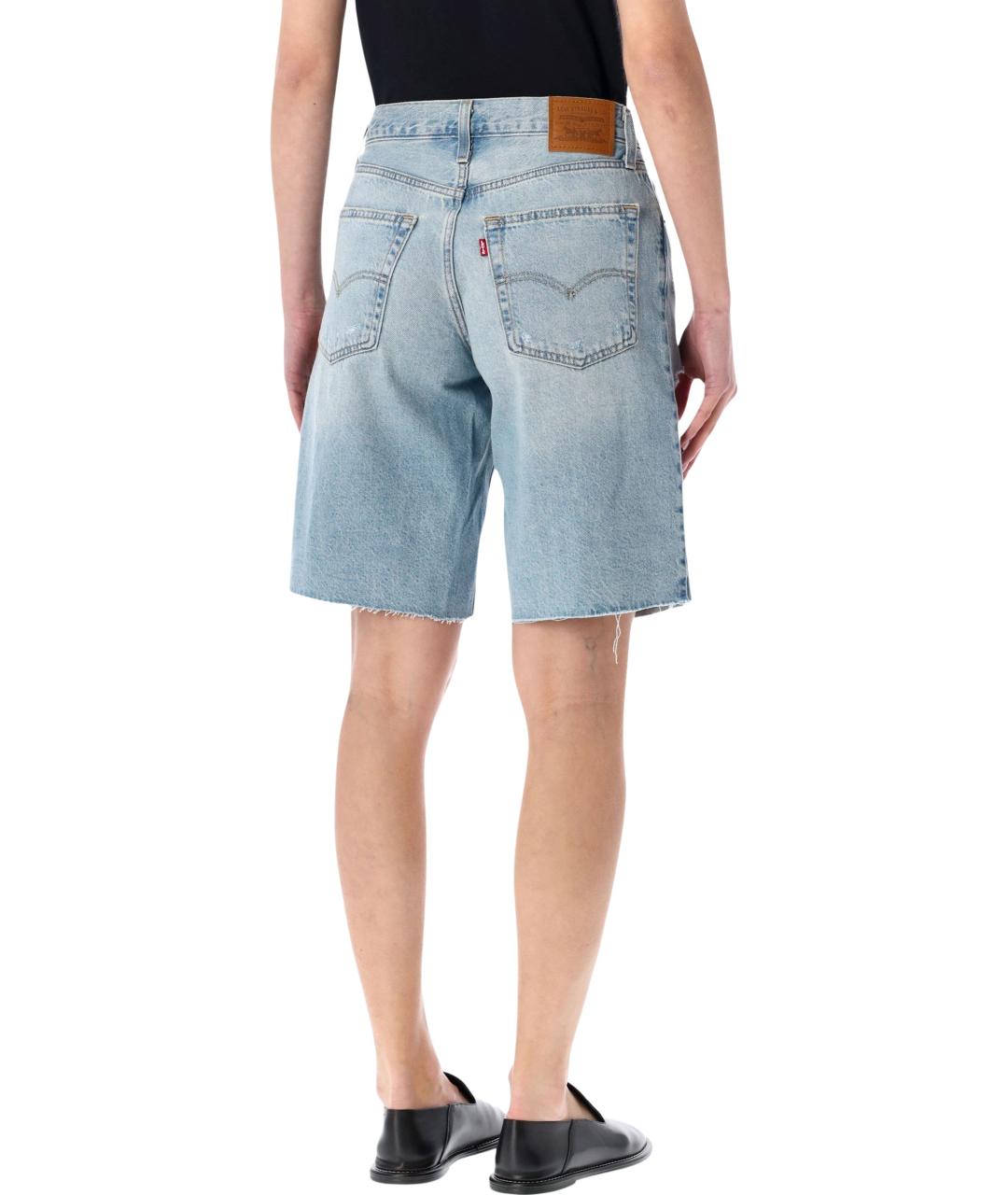 LEVI'S Голубые деним шорты, фото 2