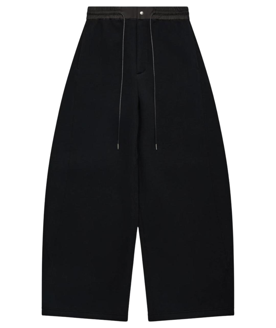 SACAI Черные хлопковые брюки широкие, фото 1