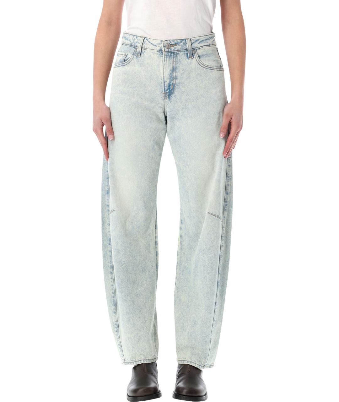 LEVI'S Голубые хлопковые прямые джинсы, фото 1