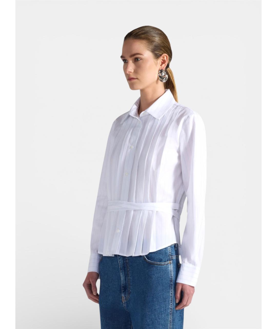LIVIANA CONTI Белая хлопковая рубашка, фото 4