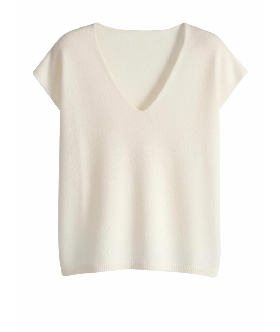 LIVIANA CONTI Белый кашемировый джемпер / свитер, фото 1