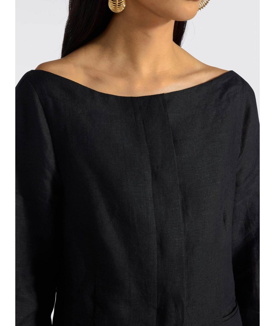 LIVIANA CONTI Антрацитовый шерстяной жакет/пиджак, фото 3