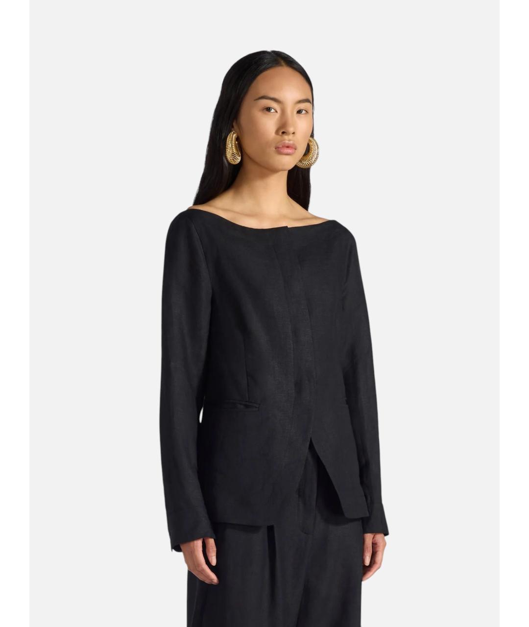 LIVIANA CONTI Антрацитовый шерстяной жакет/пиджак, фото 5