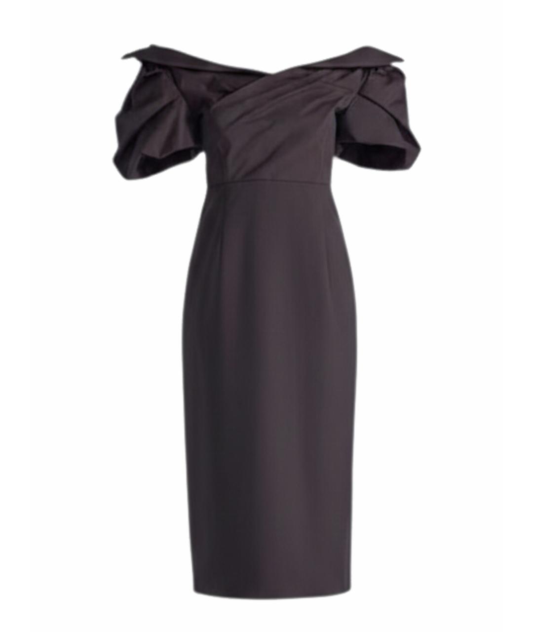 LIVIANA CONTI Коричневое хлопковое коктейльное платье, фото 1