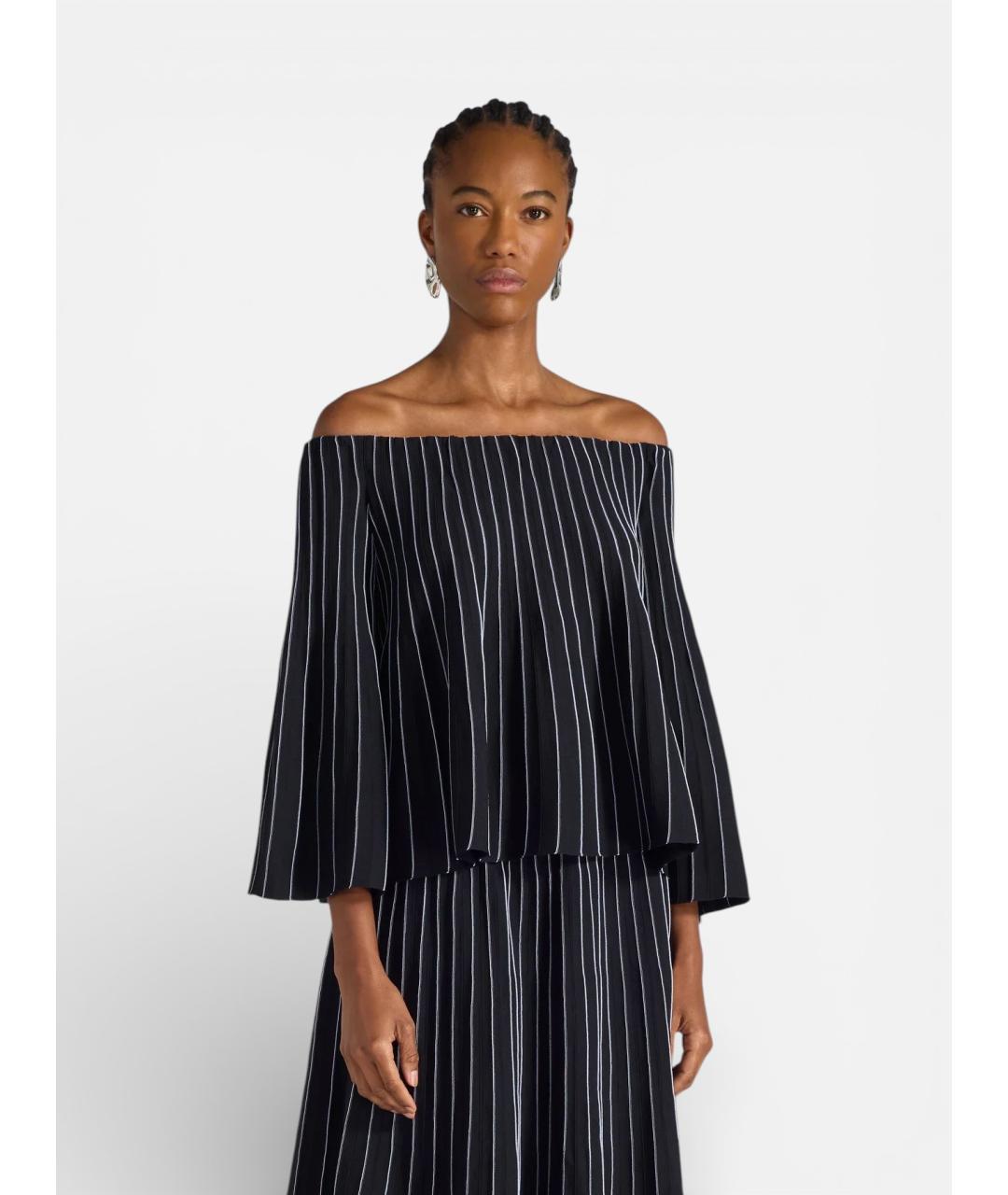 LIVIANA CONTI Черная полиамидовая блузы, фото 6