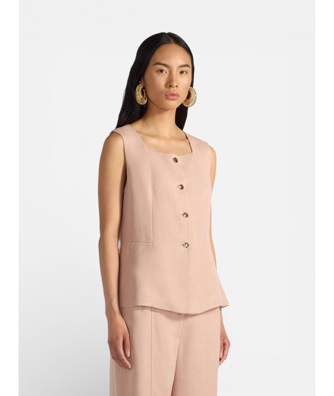 LIVIANA CONTI Розовая вискозная жилетка, фото 5