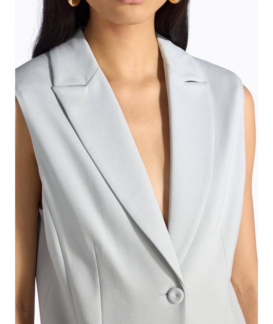 LIVIANA CONTI Голубая вискозная жилетка, фото 4