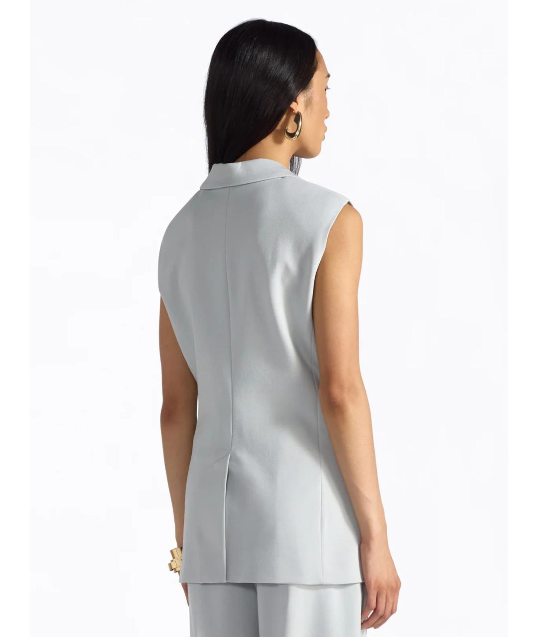 LIVIANA CONTI Голубая вискозная жилетка, фото 3