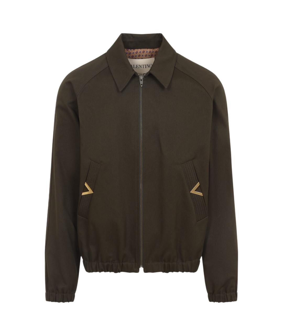 VALENTINO Зеленая хлопковая куртка, фото 1