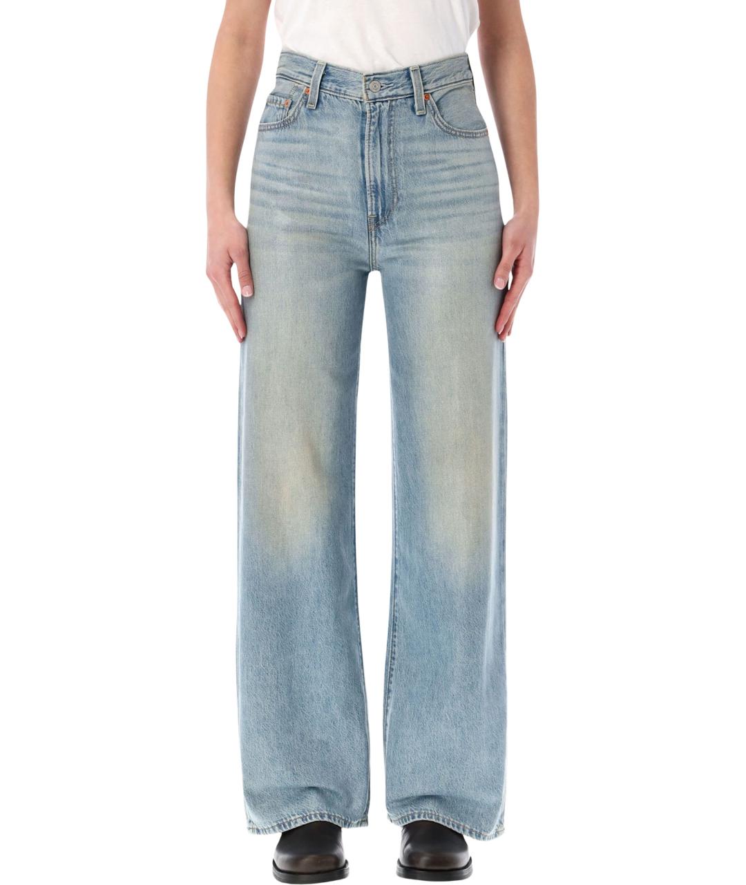 LEVI'S Синие хлопковые прямые джинсы, фото 1