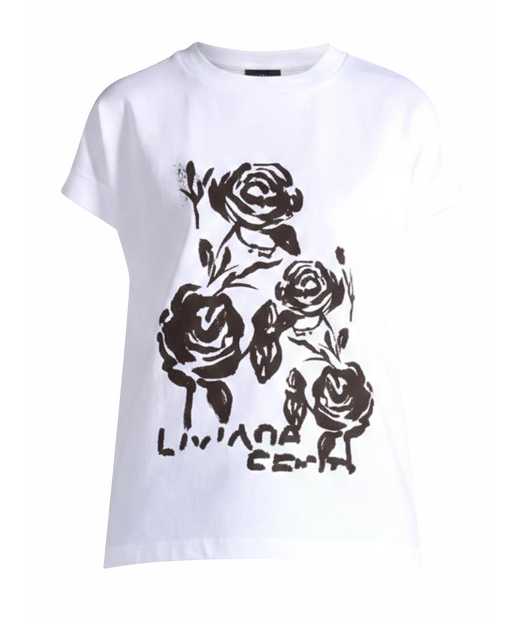 LIVIANA CONTI Белая хлопковая футболка, фото 1