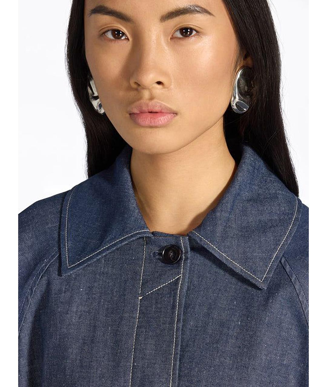 LIVIANA CONTI Синяя хлопковая куртка, фото 4