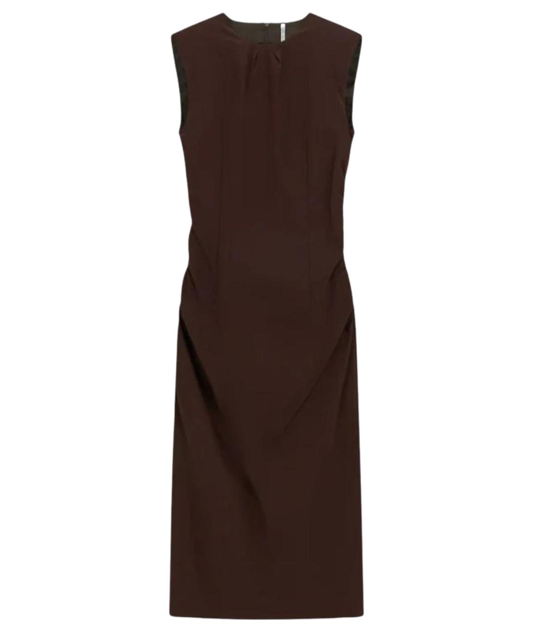 LIVIANA CONTI Коричневое вискозное повседневное платье, фото 1