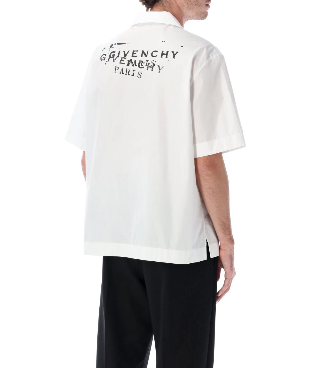 GIVENCHY Белая хлопковая кэжуал рубашка, фото 3