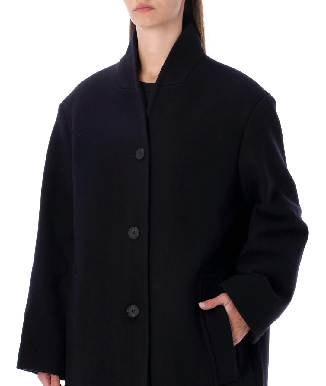 STUDIO NICHOLSON Темно-синее шерстяное пальто, фото 3