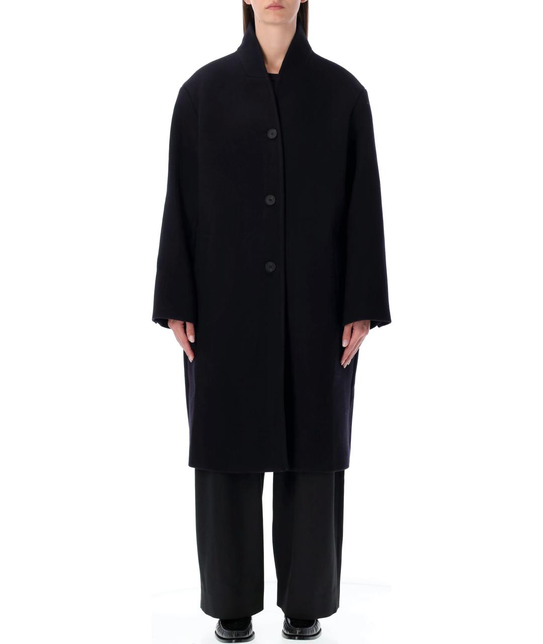STUDIO NICHOLSON Темно-синее шерстяное пальто, фото 1